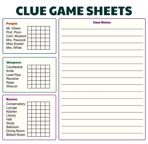 simpsons cluedo|simpsons clue sheets printable.